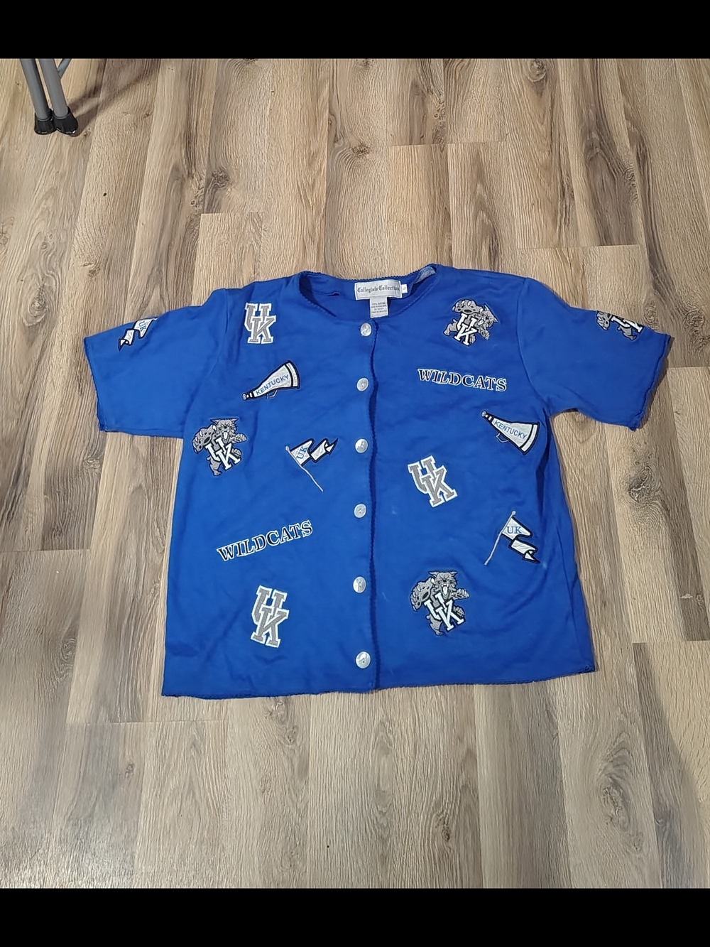 Ladies Large Rare Vintage UK Kentucky Wildcats Button-Front Shirt